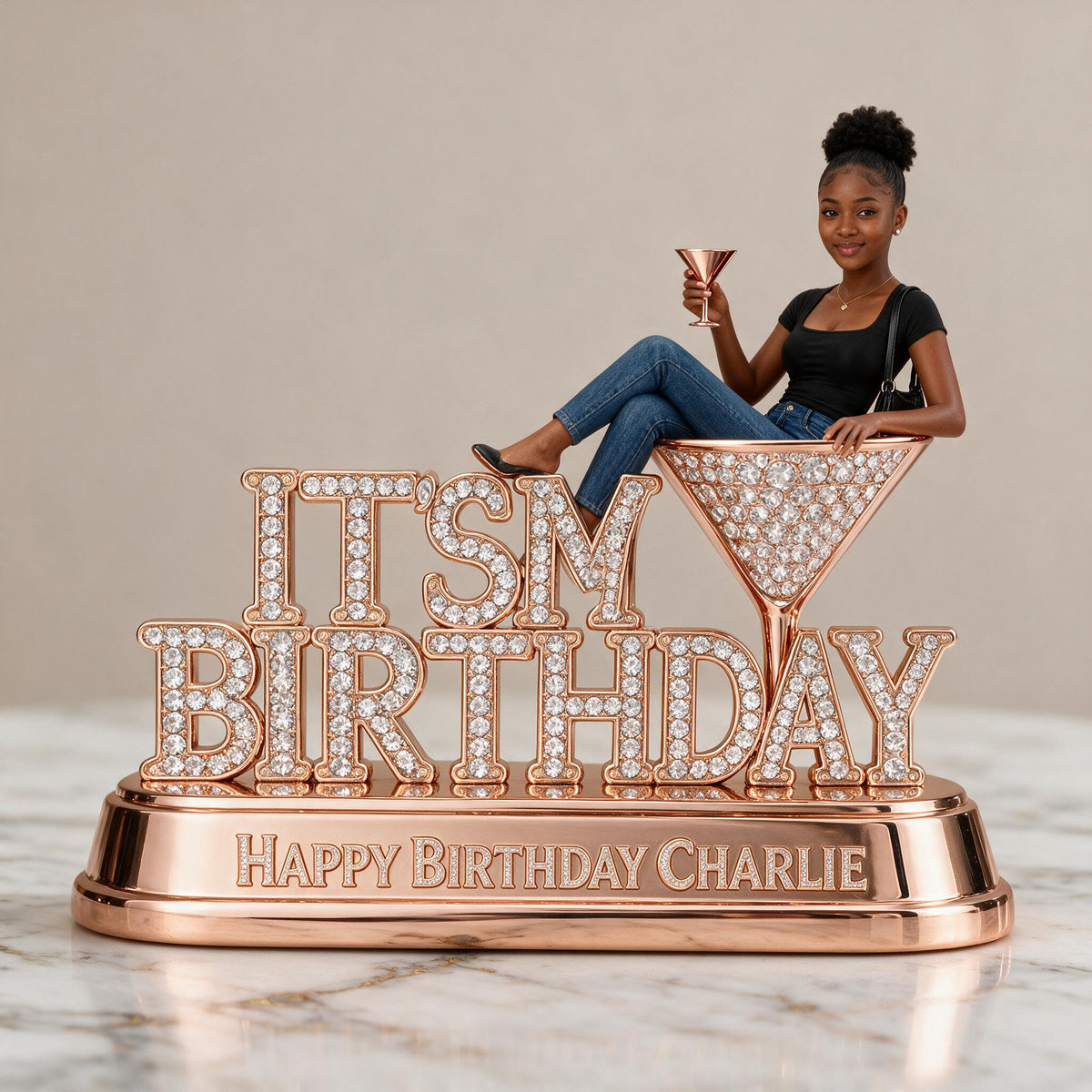 Personalized 21th Birthday Black Woman Acrylic Plaque Birthday Gift for Her