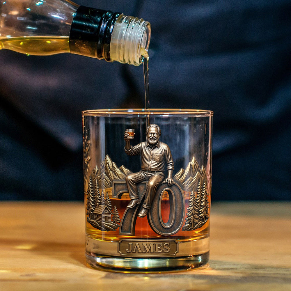Personalized 25th Birthday Latino Man Whiskey Glass Gift For Husband Boyfriend Son