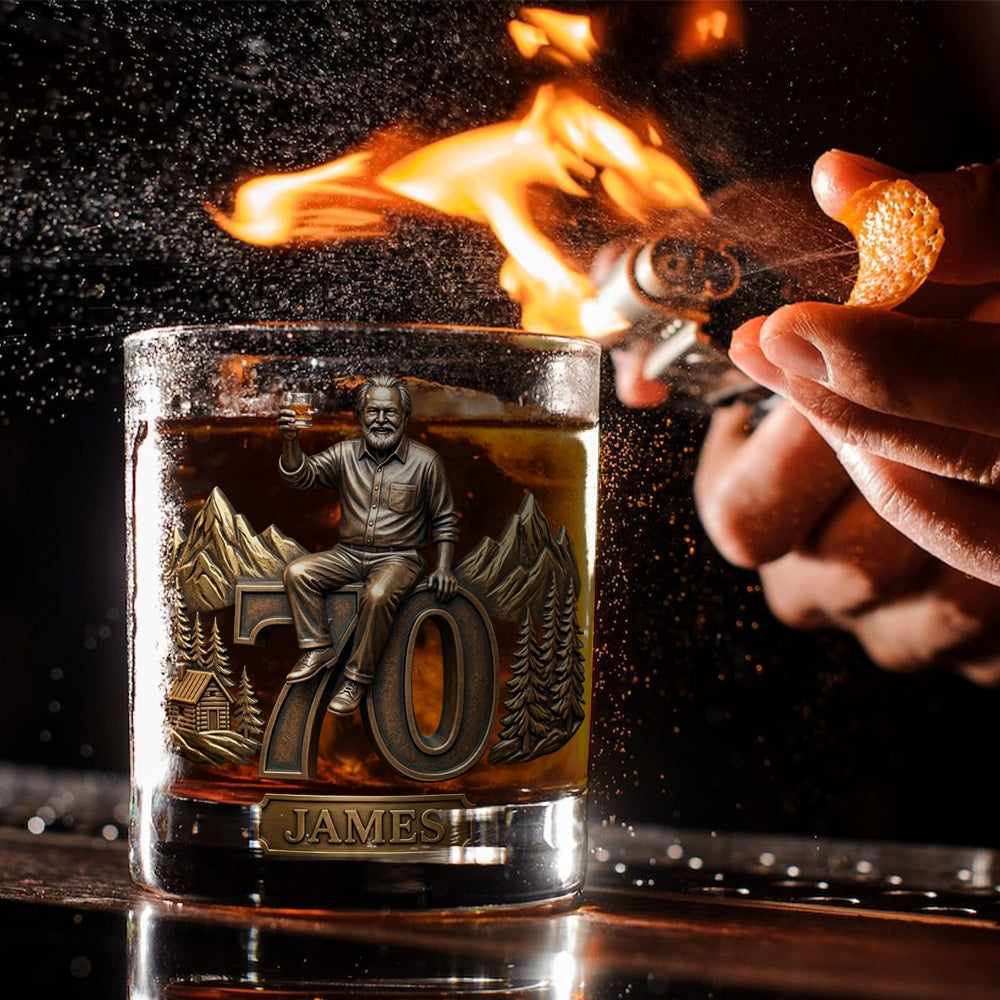 Personalized 25th Birthday Latino Man Whiskey Glass Gift For Husband Boyfriend Son