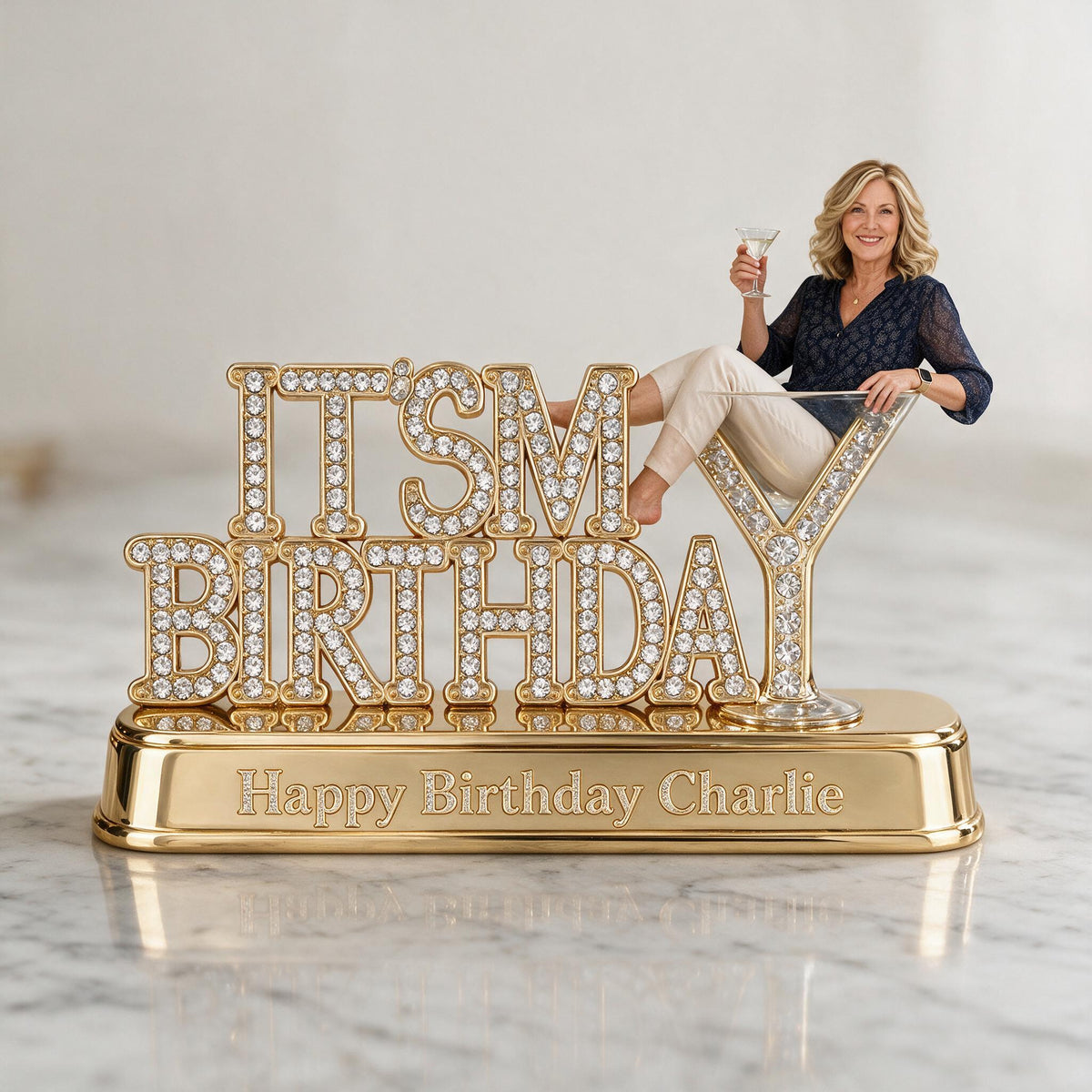 Personalized 50th Birthday Middle-Aged Woman Acrylic Plaque Birthday Gift