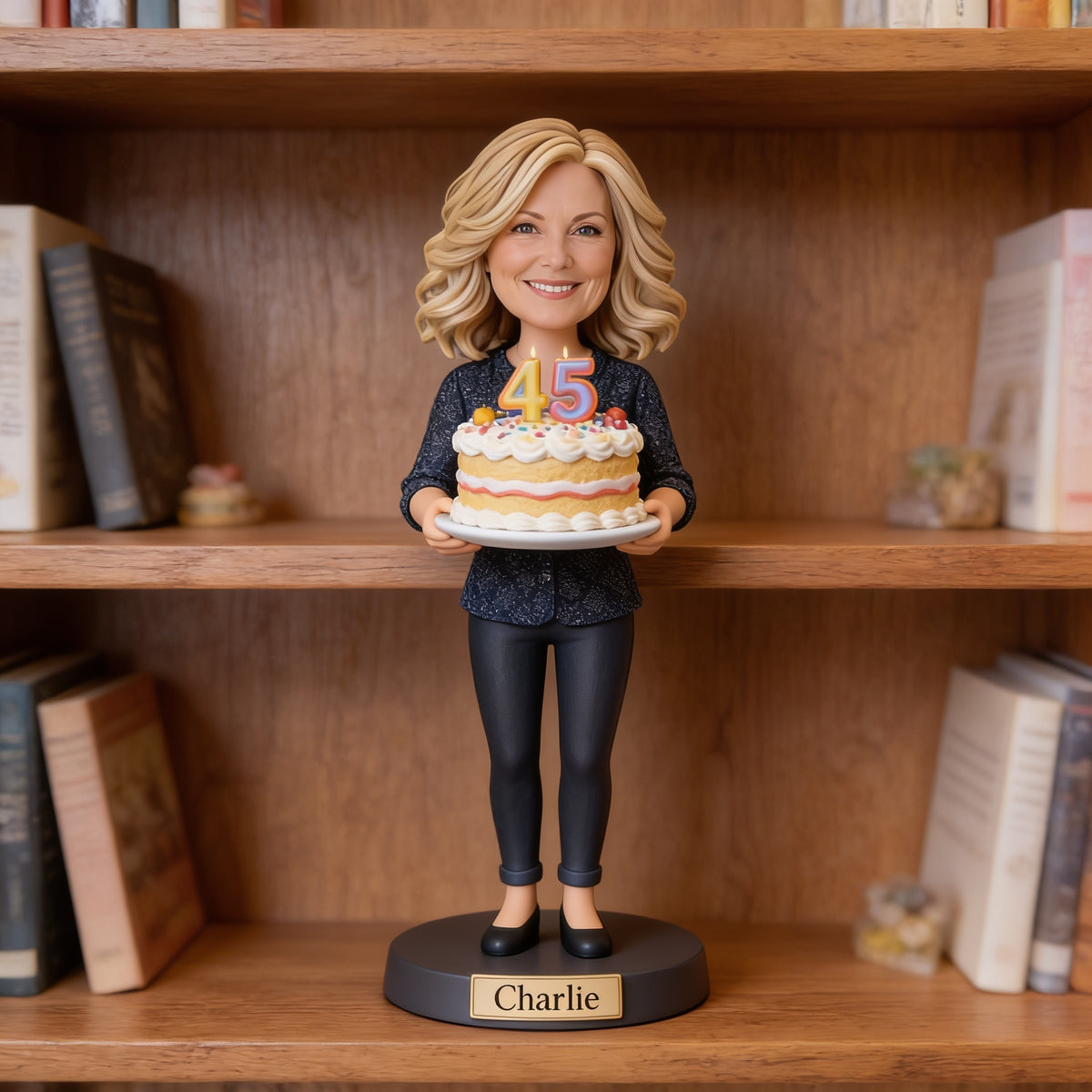 Personalized 45th Birthday Middle-Aged Woman Custom Shaped Acrylic Plaque Gift