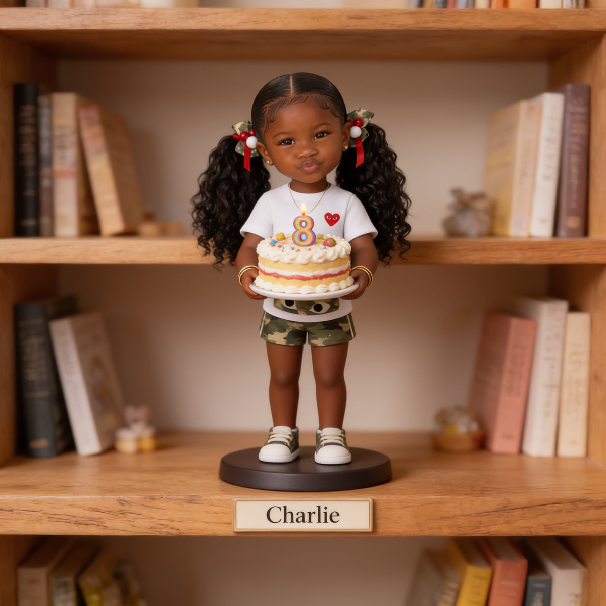 Personalized 8th Birthday Black Little Girl Custom Acrylic Plaque Gift for Daughter Granddaughter Niece