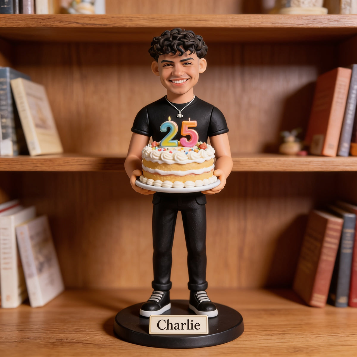 Personalized 25th Birthday Latino Man Custom Shaped Acrylic Plaque