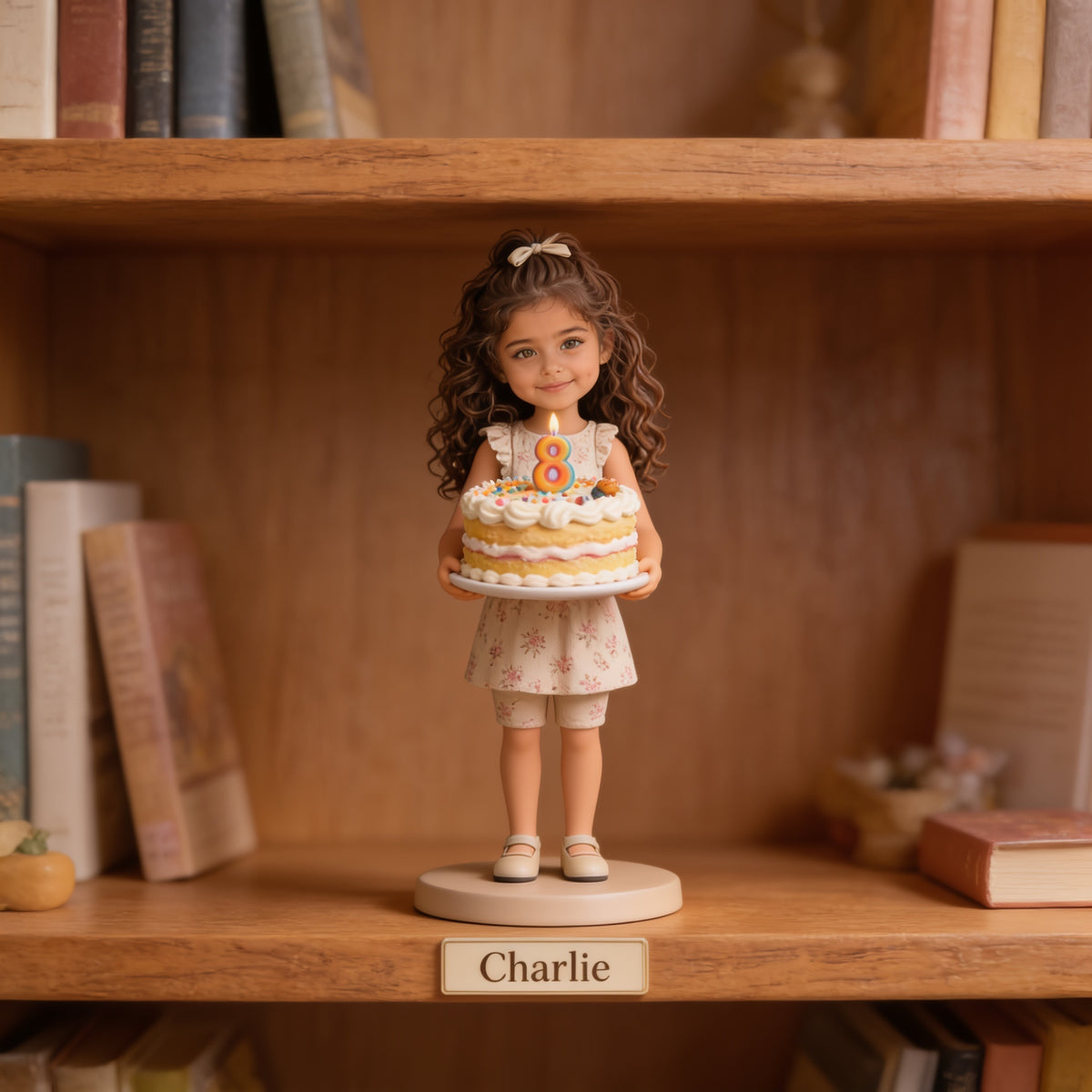Personalized 8th Birthday Latina Little Girl Custom Shaped Acrylic Plaque, Gift for Daughter Granddaughter Niece