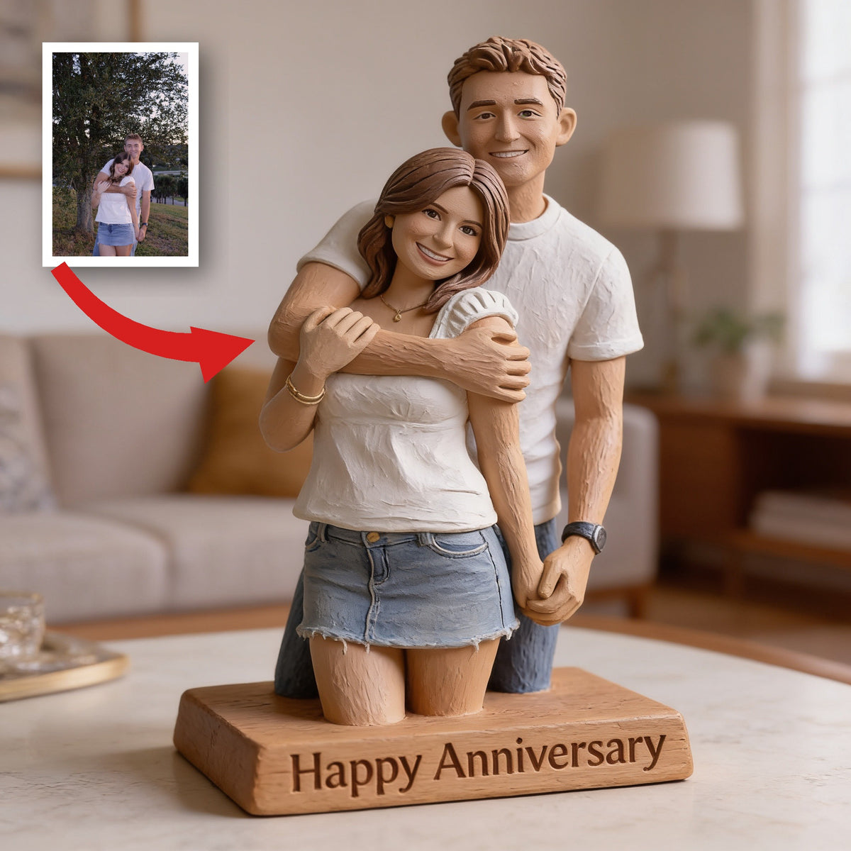 Custom Photo 5th Anniversary 2021 Couple Custom Shaped Acrylic Plaque Gift