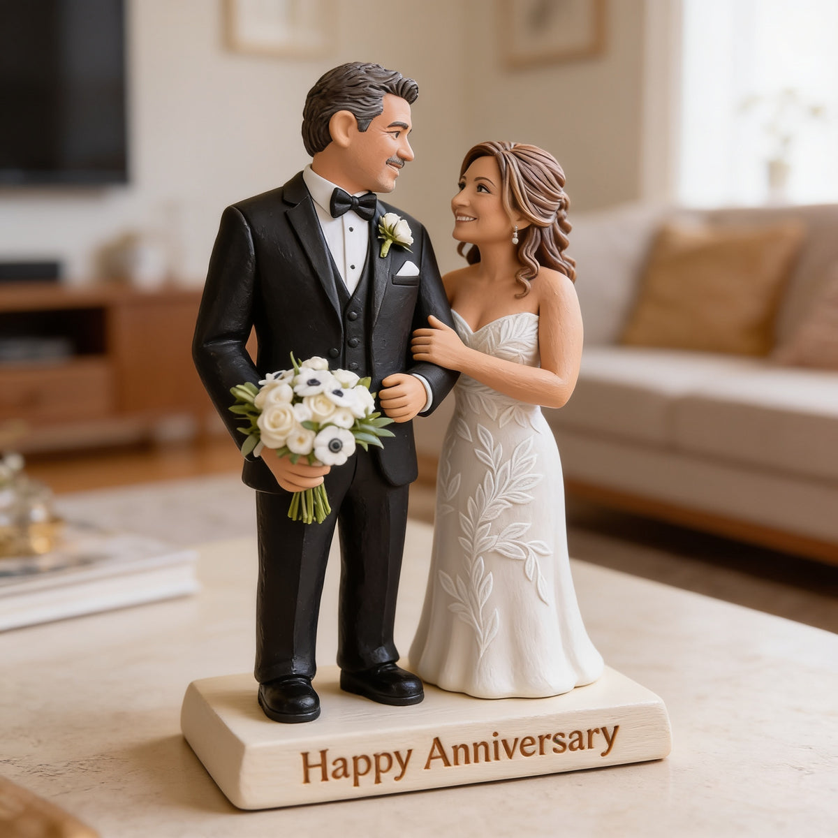 Custom Photo 20th Wedding Anniversary Middle-Aged Latino Couple Acrylic Plaque 2006 Parents Gift