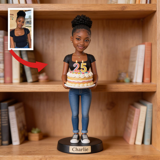 Personalized 25th Birthday Black Woman Custom Shaped Acrylic Plaque