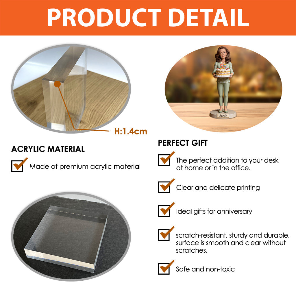 Personalized 25th Birthday Man Custom Shaped Acrylic Plaque Gift for Him