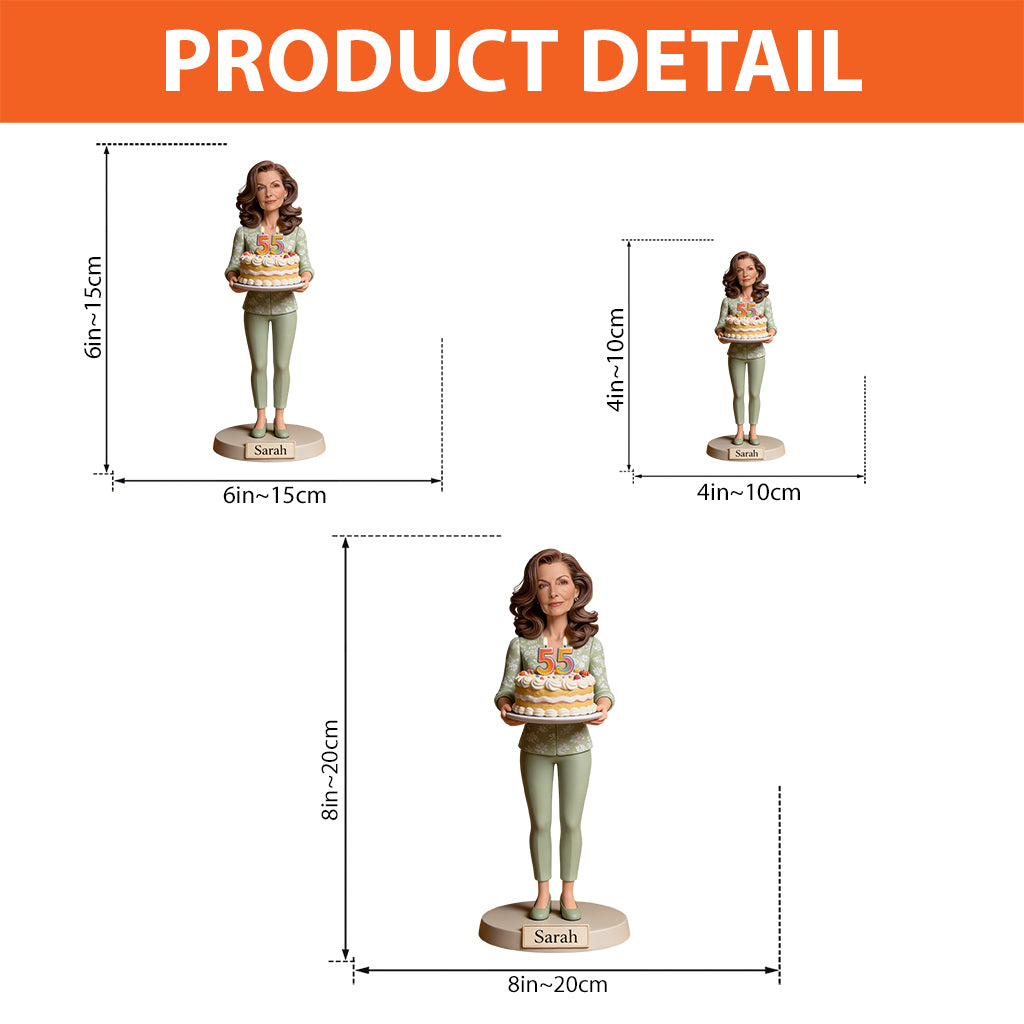 Personalized 70th Birthday Older Latina Woman Custom Shaped Acrylic Plaque Gift