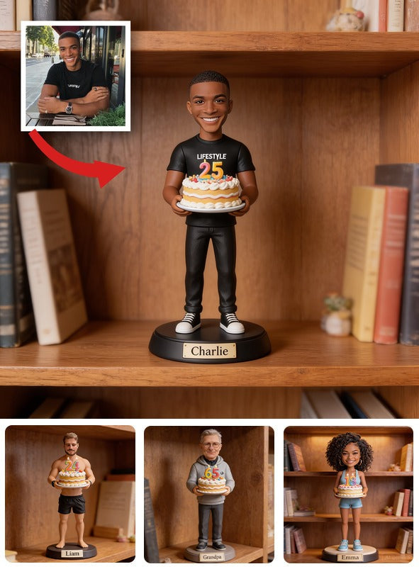 Personalized 25th Birthday Black Man Custom Shaped Acrylic Plaque Gift for Him