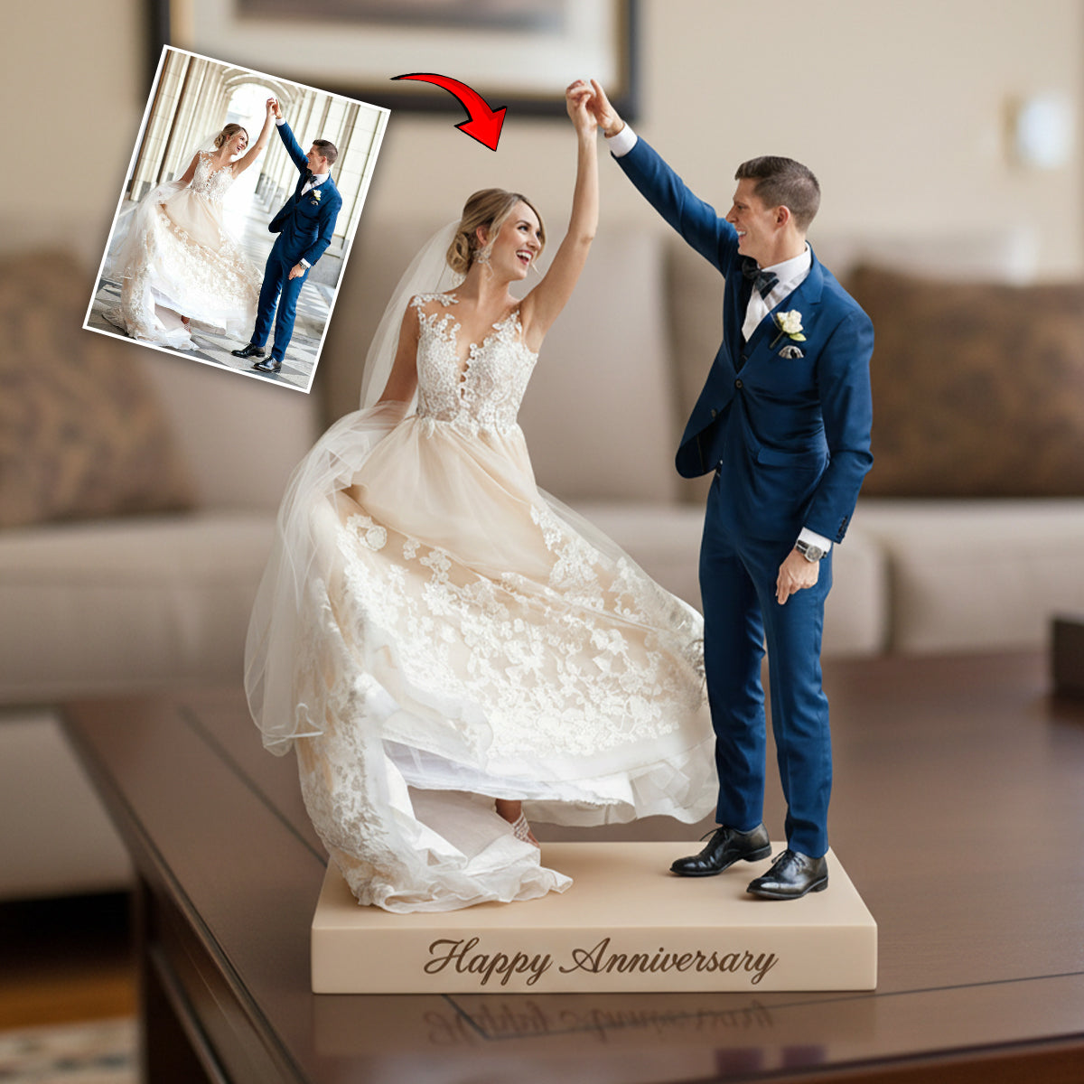 Custom Photo 30th Anniversary 1996 Middle-Aged Black Couple Custom Shaped Acrylic Plaque Gift