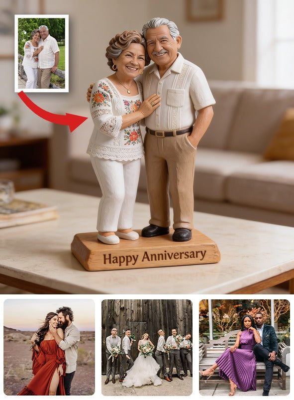 Custom Photo 40th Anniversary Older Latino Couple Acrylic Plaque 1986 Keepsake Gift