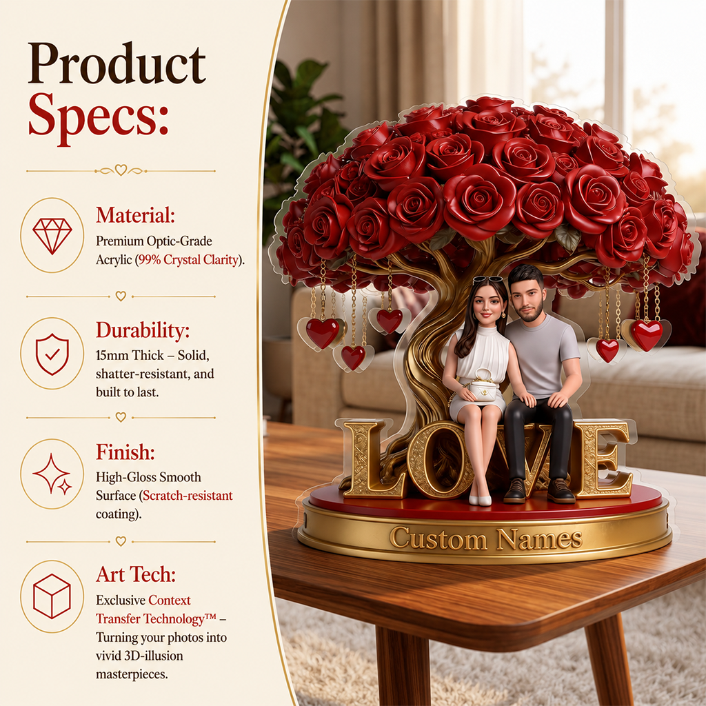 Custom Photo Wedding Couple Shaped Acrylic Plaque Romantic Wedding Gift