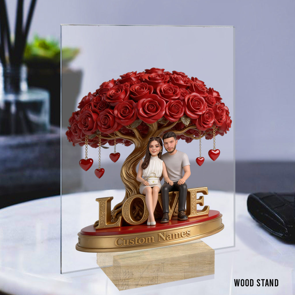 Custom Photo Wedding Couple Shaped Acrylic Plaque Romantic Wedding Gift