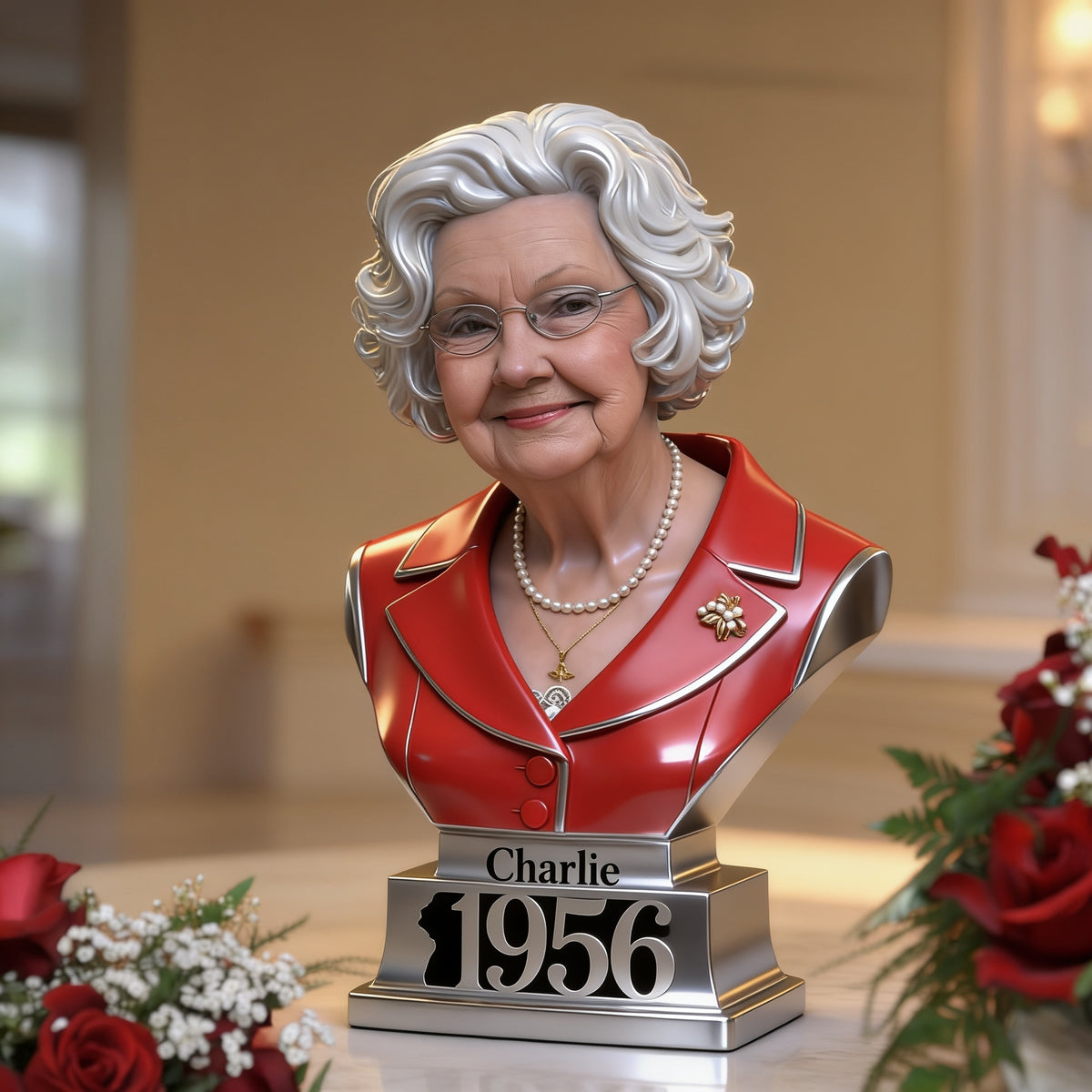 Personalized 70th Birthday Older Woman Custom Shaped Acrylic Plaque Gift for Mom Grandma Wife