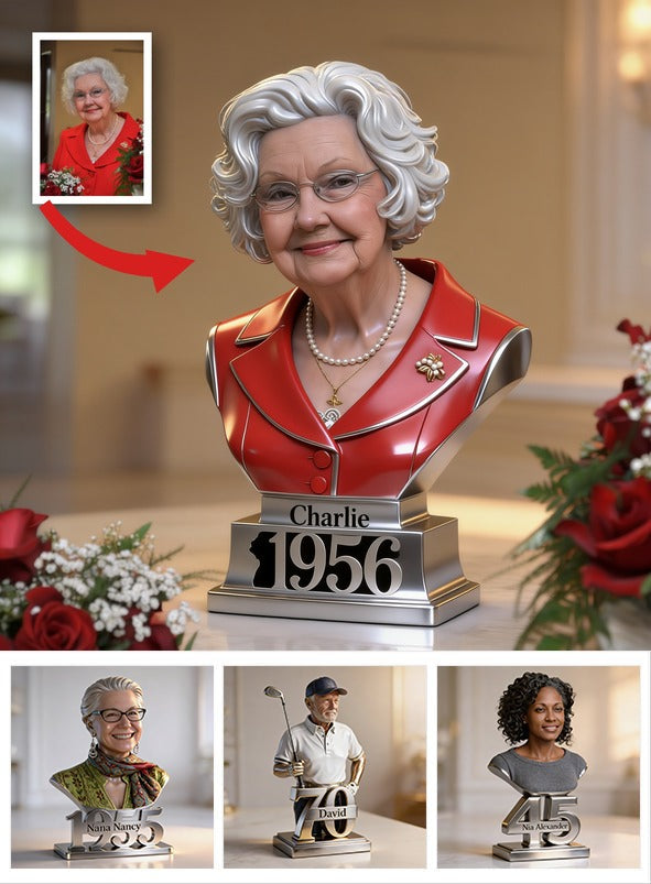 Personalized 70th Birthday Older Woman Custom Shaped Acrylic Plaque Gift for Mom Grandma Wife