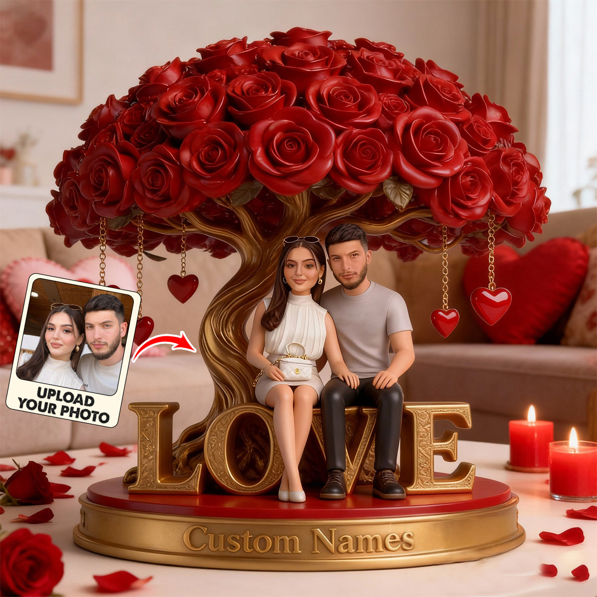 Personalized Wedding Latino Couple Custom Shaped Acrylic Plaque Romantic Gift