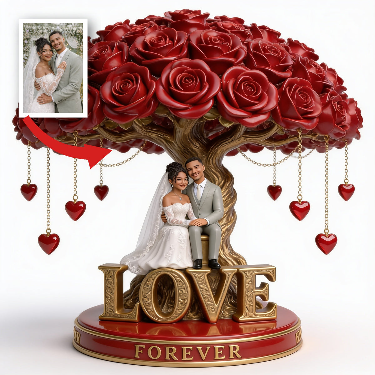 Personalized Wedding Latino Couple Custom Shaped Acrylic Plaque Romantic Gift