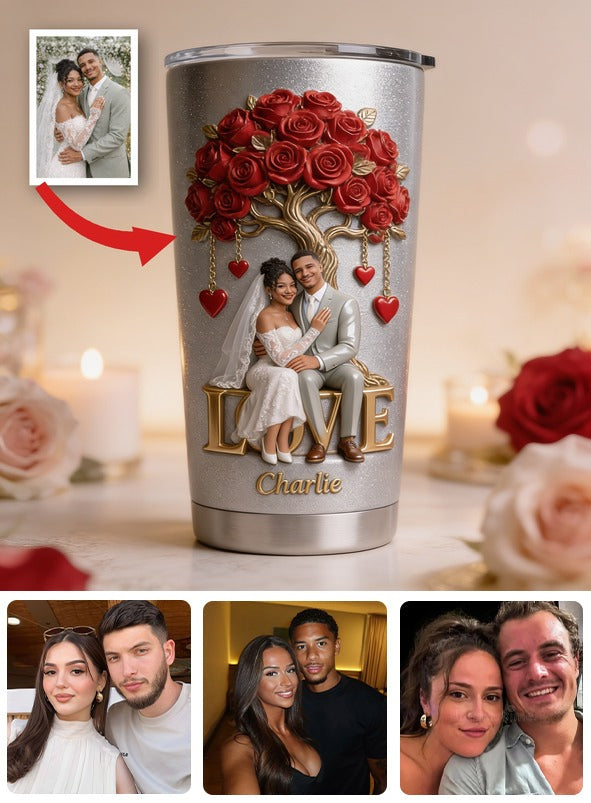 Personalized Wedding Latino Couple Tumbler - Husband Wife Love Gift