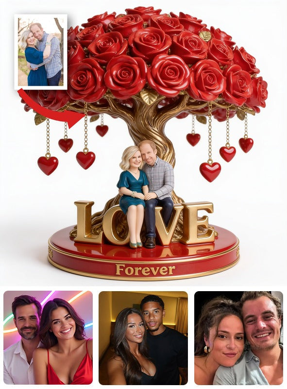 Personalized Middle-Aged Couple Custom Shaped Acrylic Plaque Love Keepsake