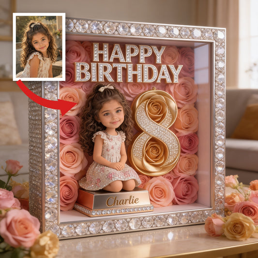 Personalized Birthday Latina Little Girl Custom Shaped Acrylic Plaque Daughter Granddaughter Gift
