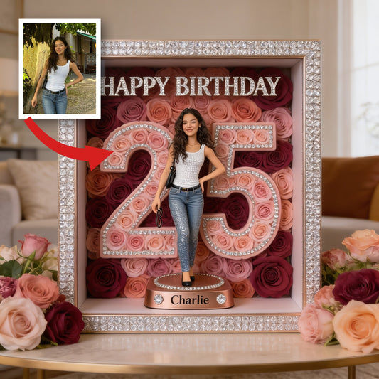 Personalized 25th Birthday Latina Woman Custom Shaped Acrylic Plaque Gift for Her