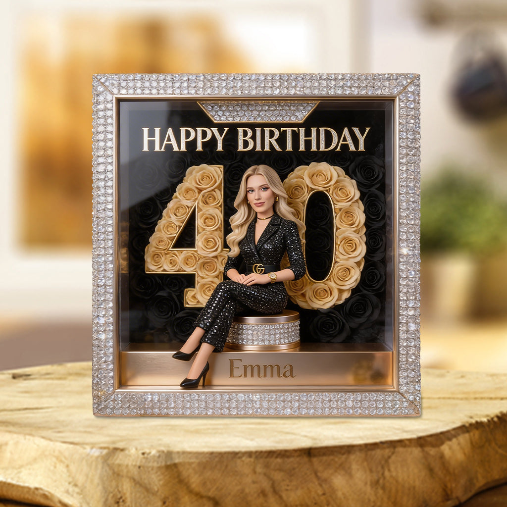 Personalized 70th Birthday Older Black Woman Custom Shaped Acrylic Plaque Gift for Mom Grandma Wife