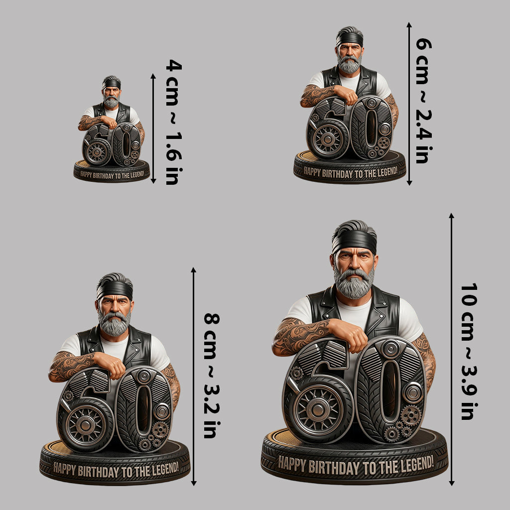 Personalized 70th Birthday Older Latino Man 3D Figurine, Gift for Dad Grandpa Husband