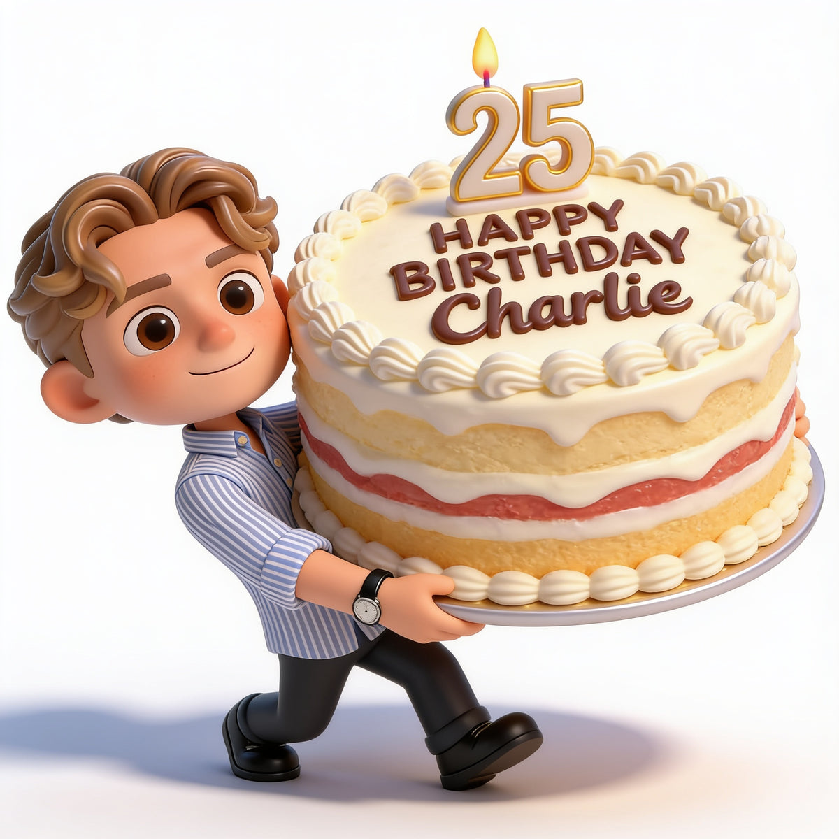 Personalized 25th Birthday Man 3D Figurine Custom Gift for Him