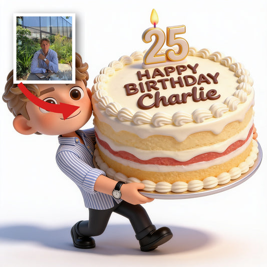 Personalized 25th Birthday Man 3D Figurine Custom Gift for Him