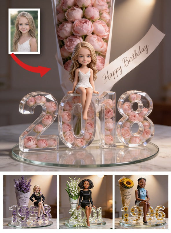 Personalized 18th Birthday Little Girl Custom Acrylic Plaque Gift for Daughter Granddaughter Niece