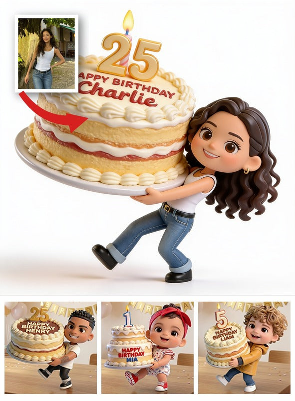 Personalized 25th Birthday Latina Woman 3D Figurine Birthday Keepsake Gift