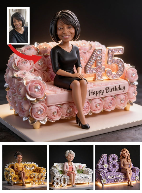 Personalized 45th Birthday Middle-Aged Black Woman Custom Acrylic Plaque Birthday Gift