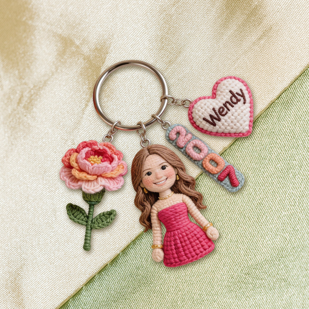 Personalized Birthday Latina Little Girl Keychain Custom Gift for Daughter Granddaughter Niece