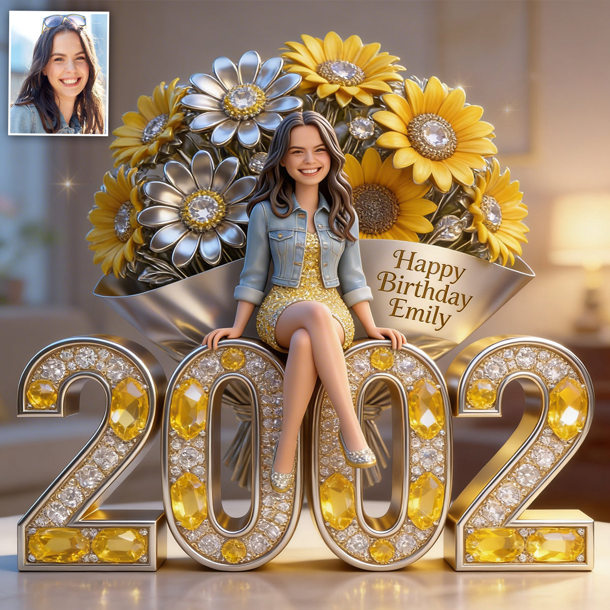 Personalized 50th Birthday Middle-Aged Woman Custom Shaped Acrylic Plaque Gift For Her