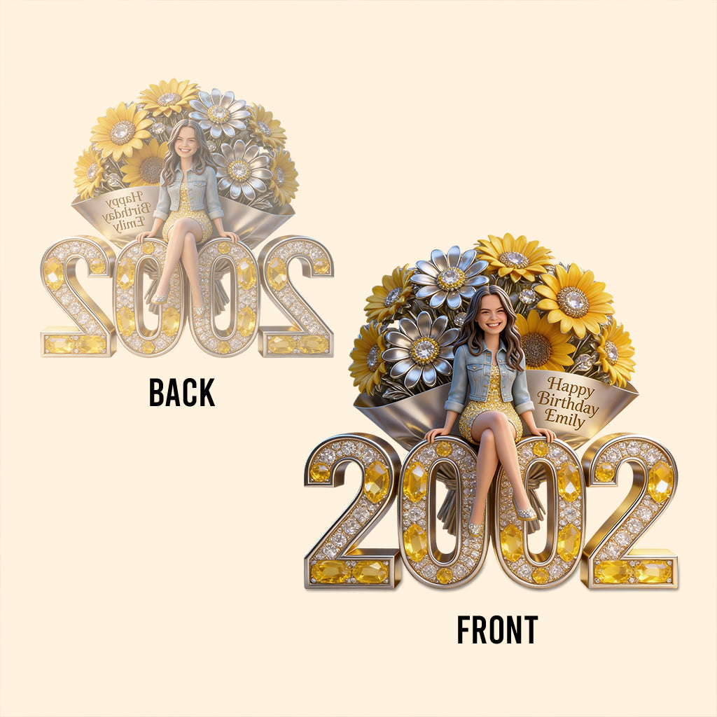 Personalized 50th Birthday Middle-Aged Woman Custom Shaped Acrylic Plaque Gift For Her