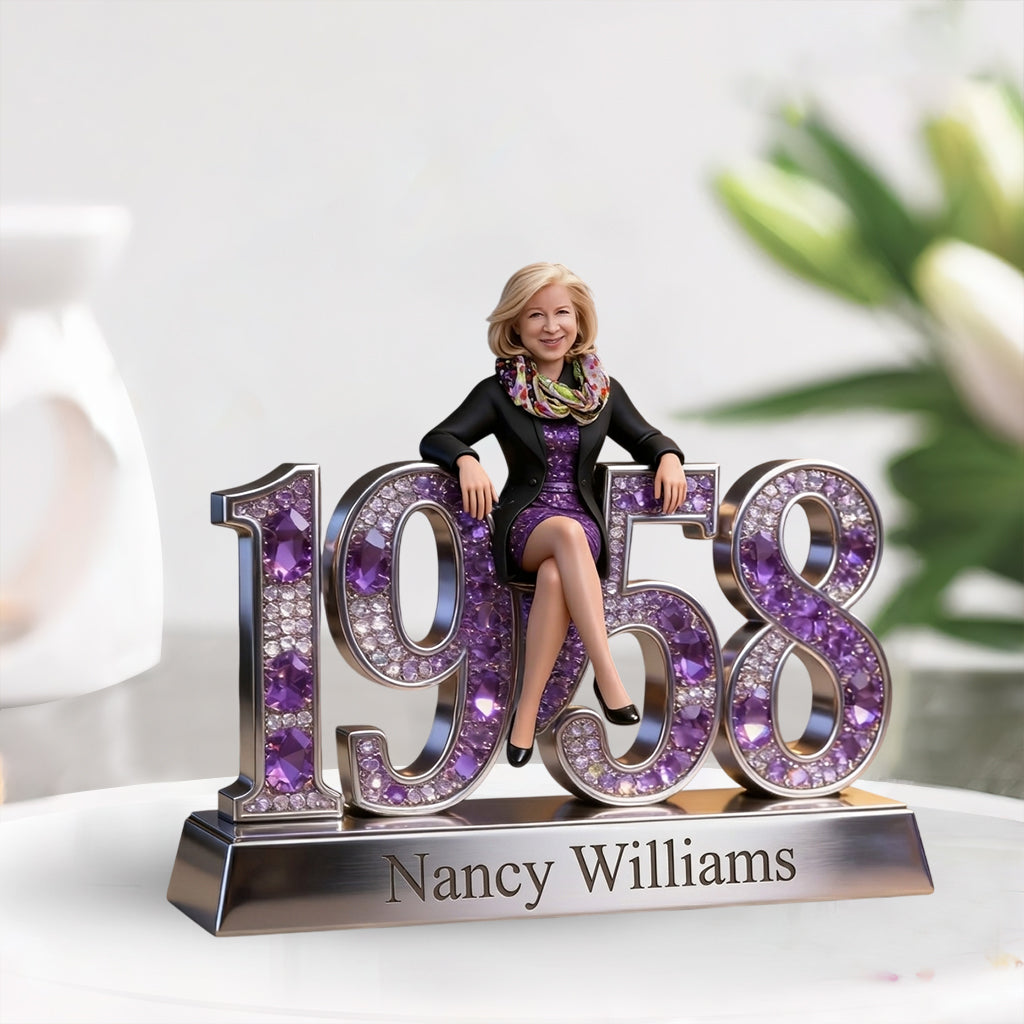 Personalized Little Girl 2018 Custom Shaped Acrylic Plaque Birthday Gift for Daughter Granddaughter Niece