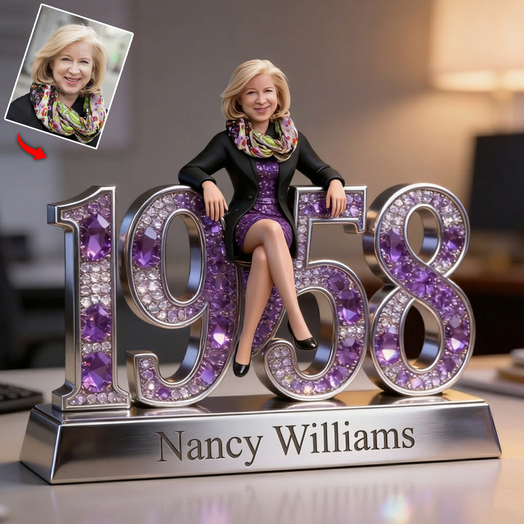 Personalized 50th Birthday Middle-Aged Black Woman Custom Acrylic Plaque Gift For Her