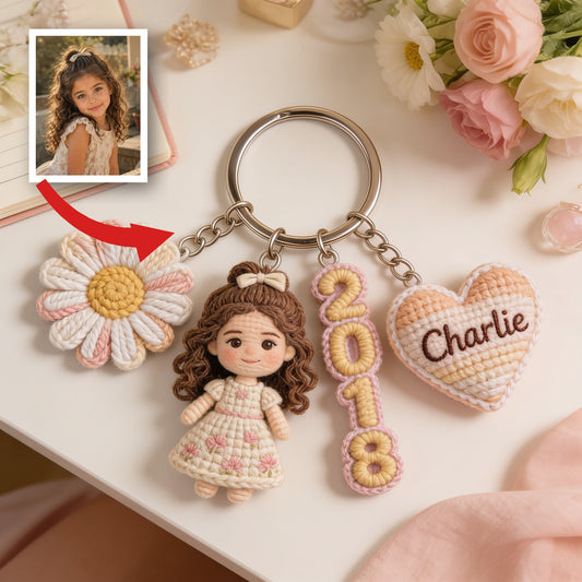 Personalized Birthday Latina Little Girl Keychain Custom Gift for Daughter Granddaughter Niece