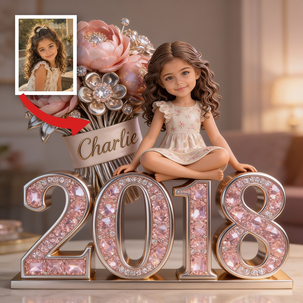 Personalized Birthday Latina Little Girl Custom Shaped Acrylic Plaque Gift for Daughter Granddaughter