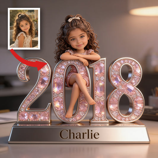 Personalized Birthday Latina Little Girl 2018 Custom Shaped Acrylic Plaque Gift