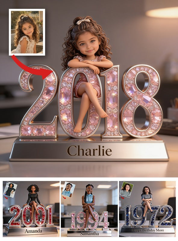 Personalized Birthday Latina Little Girl 2018 Custom Shaped Acrylic Plaque Gift