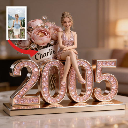 Personalized 25th Birthday Woman Custom Shaped Acrylic Plaque Luxury Gift For Her