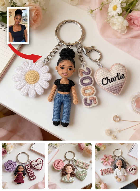 Personalized 21st Birthday Black Woman Charm Keychain, Custom Gift for Her