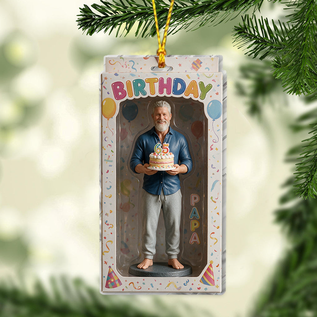 Personalized 70th Birthday Older Man Ornament, Gift for Dad Grandpa Husband