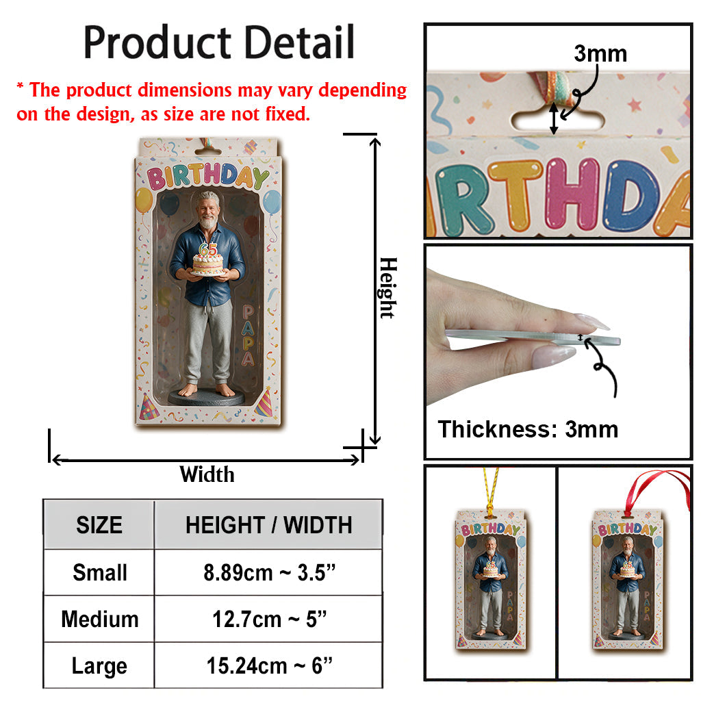 Personalized 45th Birthday Middle-Aged Man Ornament Gift for Dad Grandpa