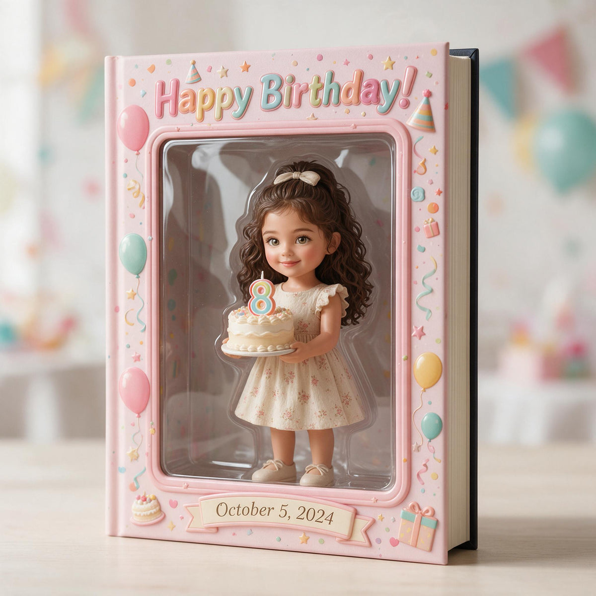 Personalized 8th Birthday Latina Little Girl Leather Journal, Gift for Daughter Granddaughter Niece