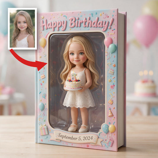Personalized 8th Birthday Little Girl Leather Journal Gift for Daughter Granddaughter Niece