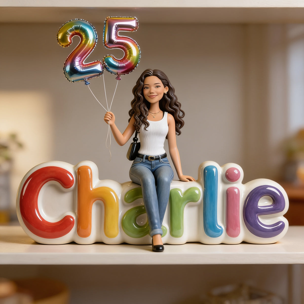 Personalized 25th Birthday Latina Woman Custom Shaped Acrylic Plaque Gift For Her