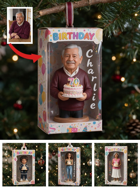 Personalized 70th Birthday Older Latino Man Ornament Gift for Dad Grandpa Husband